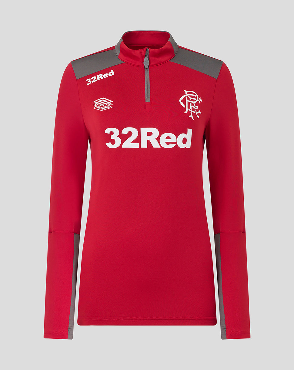WOMENS 25/26 PLAYERS TRAINING QUARTER ZIP - RHYTHMIC RED