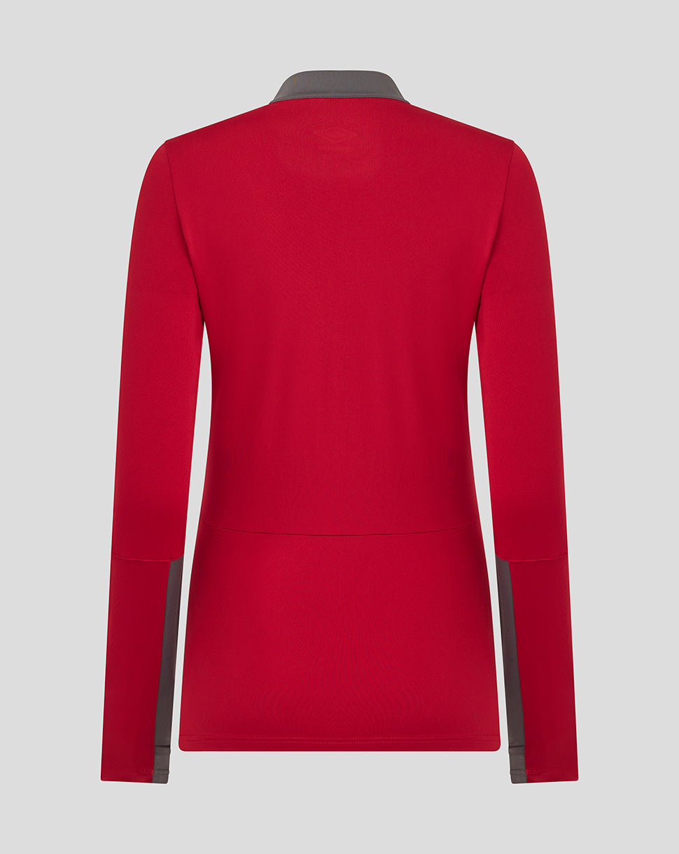 WOMENS 25/26 PLAYERS TRAINING QUARTER ZIP - RHYTHMIC RED