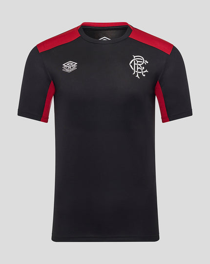 JUNIOR 25/26 RANGERS PRO TRAINING SHORT SLEEVE TEE - CAVIAR / RED