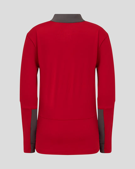 JUNIOR 25/26 PLAYERS TRAINING QUARTER ZIP TOP - RHYTHMIC RED