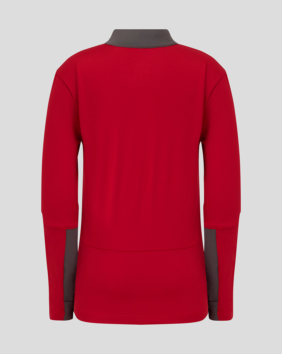 JUNIOR 25/26 PLAYERS TRAINING QUARTER ZIP TOP - RHYTHMIC RED
