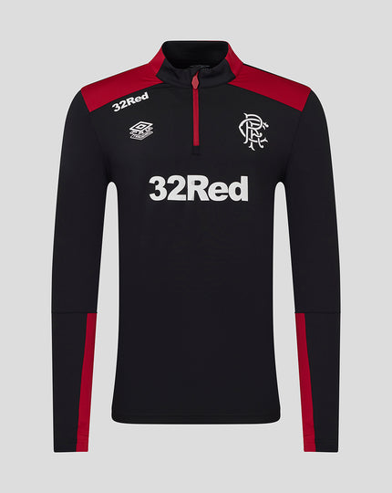 MENS 25/26 COACHES TRAINING QUARTER ZIP TOP - CAVIAR