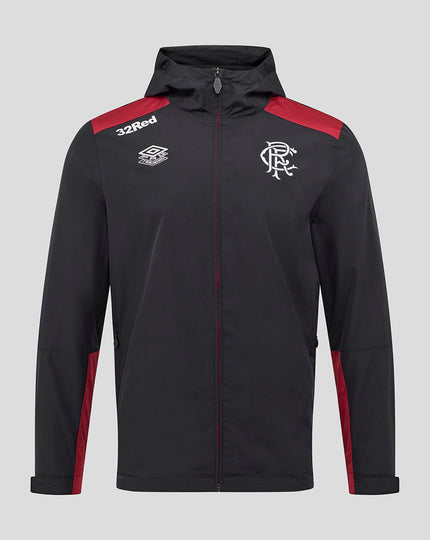 MENS 25/26 COACHES TRAINING PACKABLE HOOD SHOWER JACKET - CAVIAR