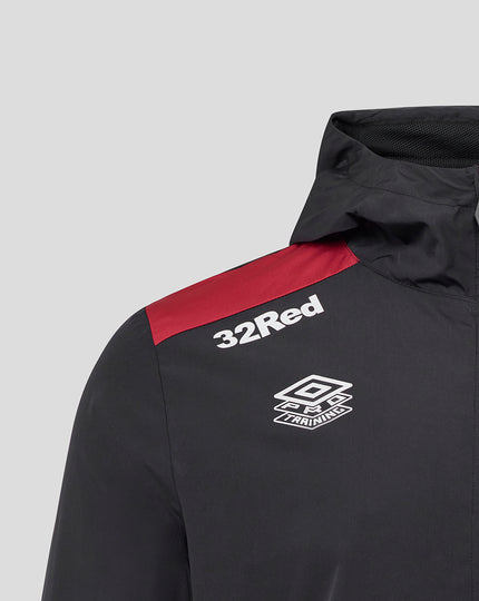 MENS 25/26 COACHES TRAINING PACKABLE HOOD SHOWER JACKET - CAVIAR