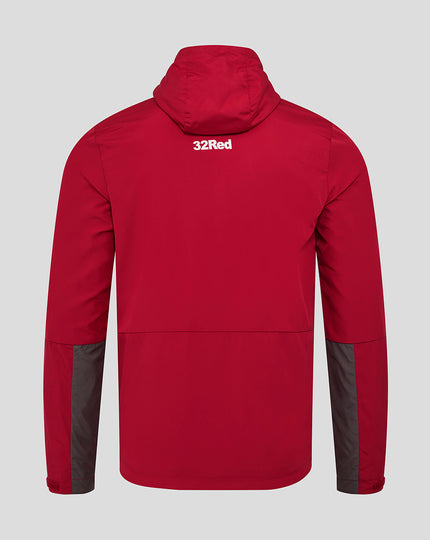 JUNIOR 25/26 PLAYERS TRAINING PACKABLE HOOD SHOWER JACKET - RHYTHMIC RED