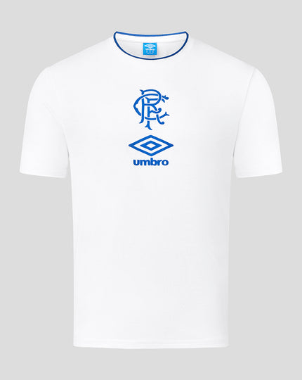 ADULT 25/26 TRAVEL SHORT SLEEVE TEE - WHITE/BLUE