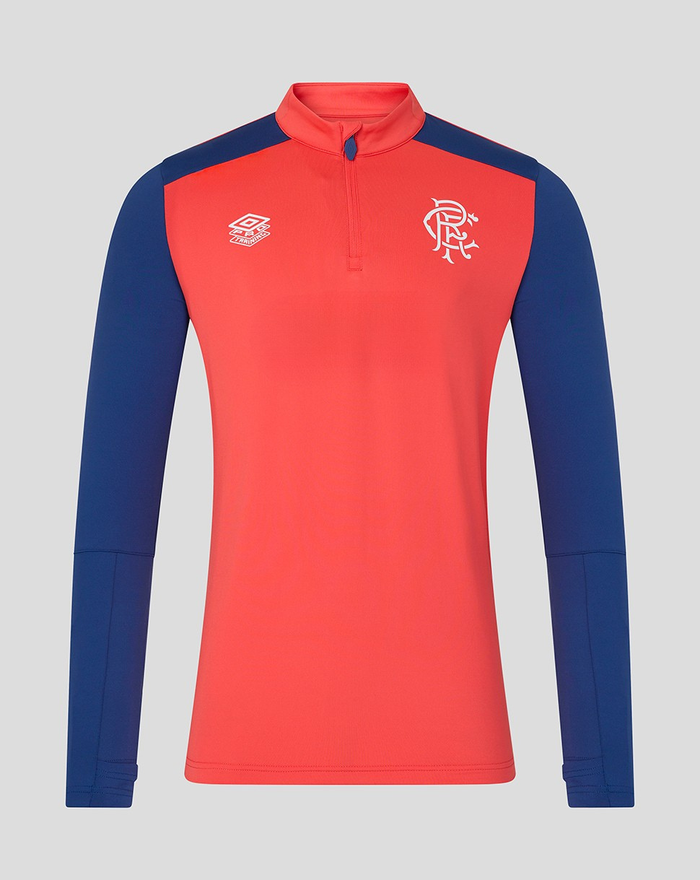 RANGERS FC JUNIOR 2026/27 PRO TRAINING QUARTER ZIP - CAYENNE RED