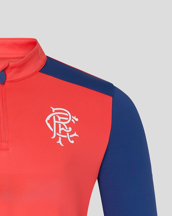 RANGERS FC JUNIOR 2026/27 PRO TRAINING QUARTER ZIP - CAYENNE RED