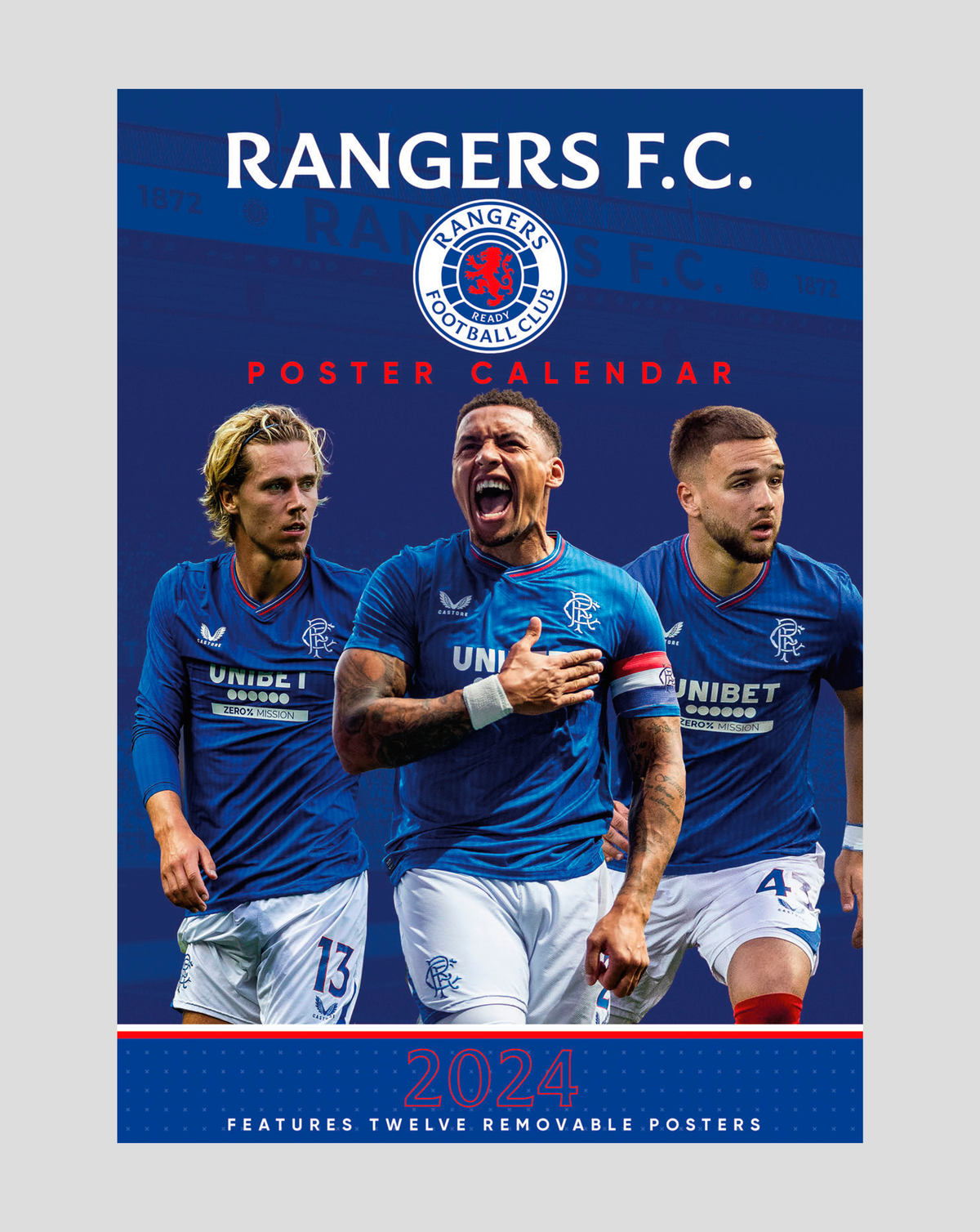 Rangers 2024 A3 Calendar