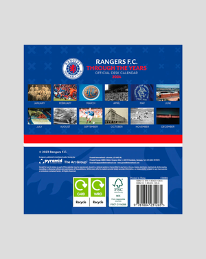 Rangers 2024 A5 Desk Calendar