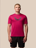 Pink Adapt Training T-Shirt with short sleeves crew neck and chest Castore wings graphic