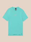 Front view of male model wearing Zone Training T-Shirt in Light Aqua with regular fit and crew neck.