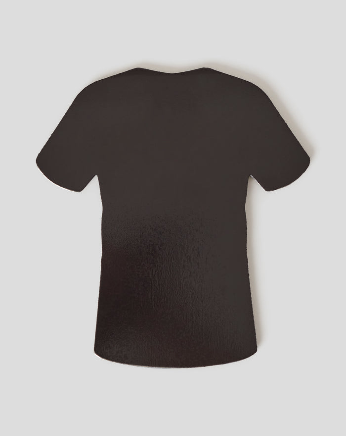 Dark brown Rangers FC kit magnet in the shape of a jersey.