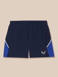 Apex Training 6 inch shorts in navy with zip pockets and Castore logo on left leg
