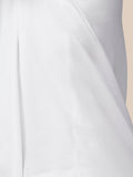 Close-up of white cotton knit fabric with seam detail from the FLEX COTTON T-SHIRT