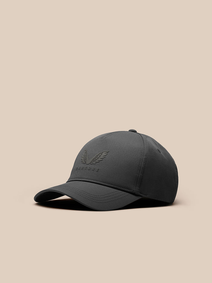 Gunmetal gray Castore cap with wing logo on the front.