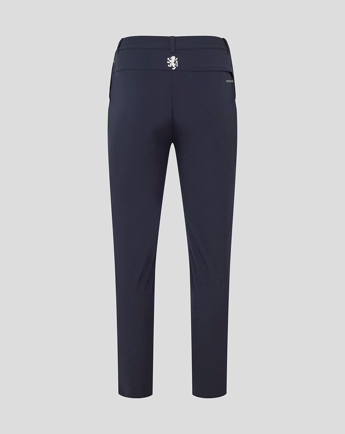 Full back view of navy Rangers Golf Trouser with belt loops and clean tailored silhouette.