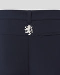 Back view of navy Rangers Golf Trouser showing belt loop and white crest centered on the waistband.
