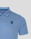 Blue Rangers Pinnacle engineered knit polo with embroidered left chest crest