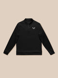 Black Golf Club Classic quarter-zip top with stand collar and Castore crest on the left chest