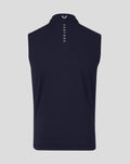 Back view of navy Rangers lightweight hybrid gilet with vertical CASTORE branding along the spine.