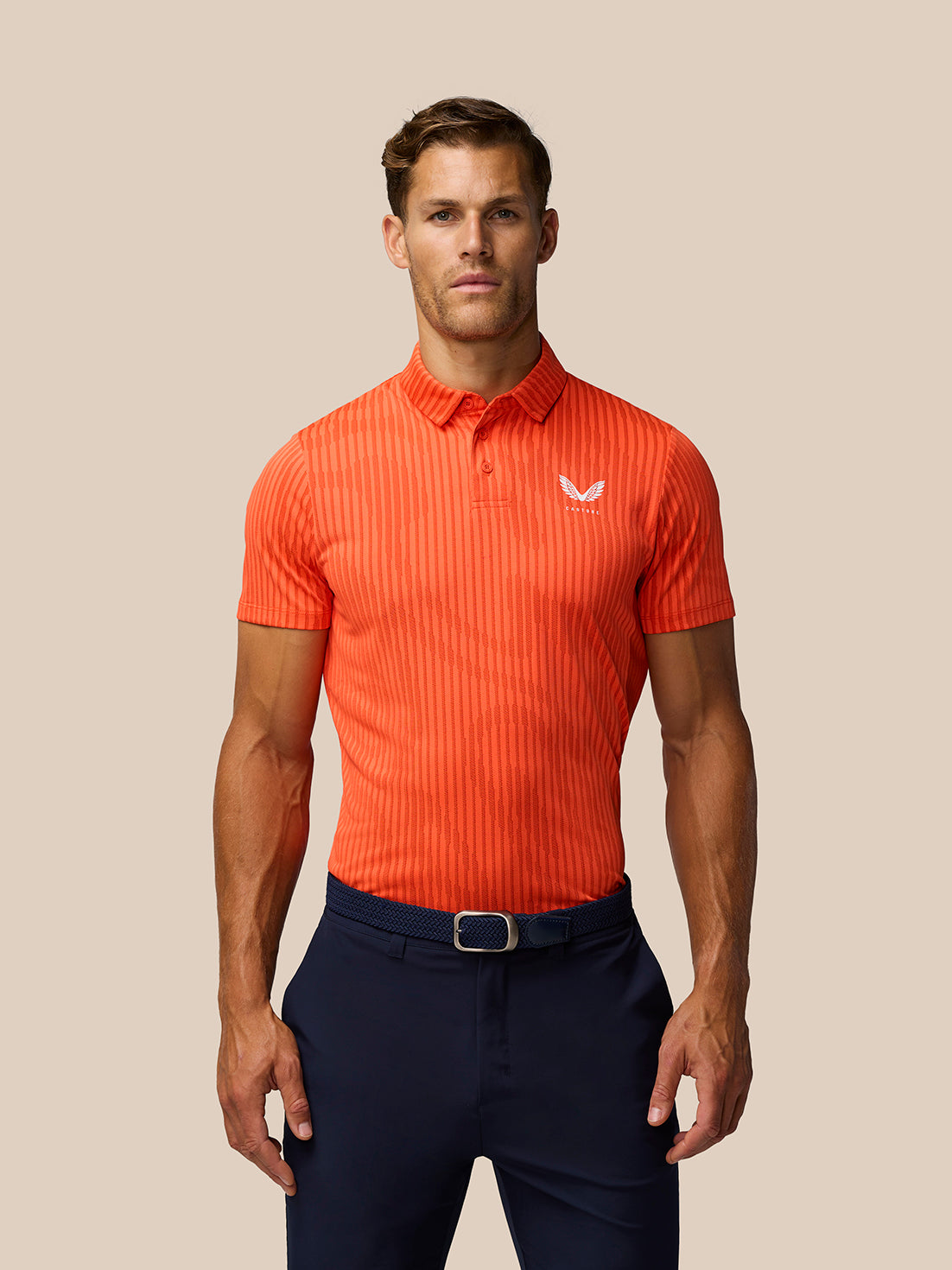 GOLF PINNACLE GLOW POLO - BRIGHT ORANGE