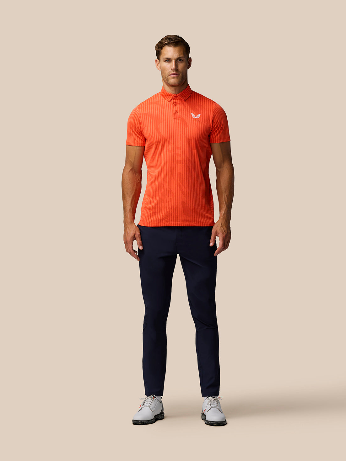GOLF PINNACLE GLOW POLO - BRIGHT ORANGE