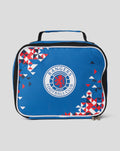 Rangers FC Particle lunch bag in blue with crest and geometric red white triangles