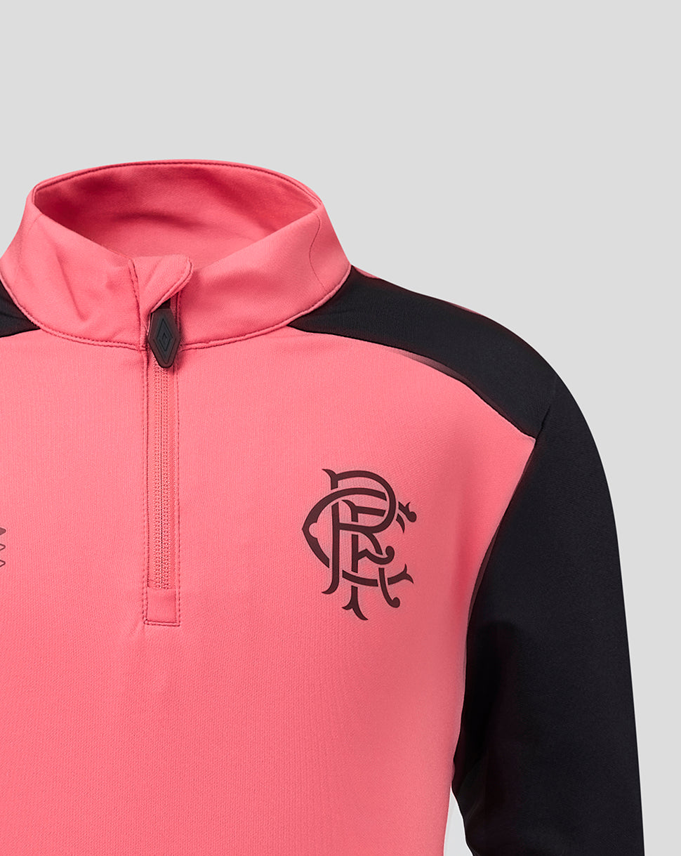 RANGERS FC JUNIOR 2026/27 PRO TRAINING QUARTER ZIP - CALYPSO CORAL