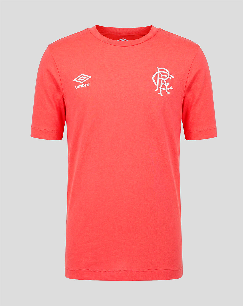 RANGERS FC JUNIOR 2026/27 PRESENTATION T-SHIRT - CALYPSO CORAL