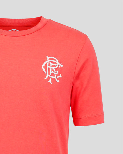 RANGERS FC JUNIOR 2026/27 PRESENTATION T-SHIRT - CALYPSO CORAL
