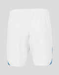 Rear view of white Rangers FC home pro shorts showing crest on the left leg and Umbro logo on the right
