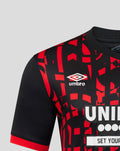 Back view of Rangers shirt featuring bold red print and SEKO sponsor across the upper back.