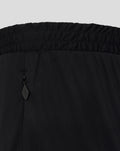 Back waist area of black Rangers FC training shorts with a zip pocket.