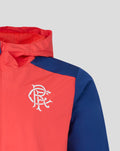 Rangers FC Pro Training Shower Jacket red chest with white crest and blue shoulder panel