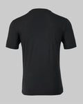 Back view of black Rangers FC 2026/27 presentation T shirt showing a plain back.