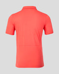 Back view of coral Rangers FC 2026/27 presentation polo with classic collar and clean tailored fit