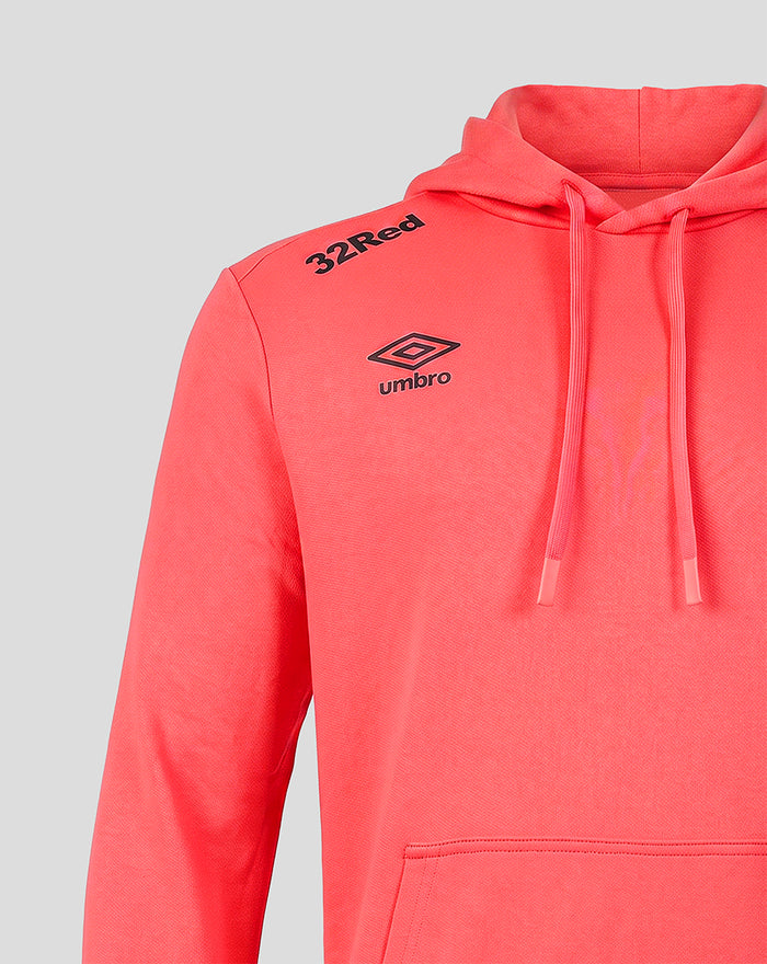 Coral Rangers FC men's 2026/27 presentation hoodie with a structured hood and kangaroo pocket featuring 32Red and Umbro logos