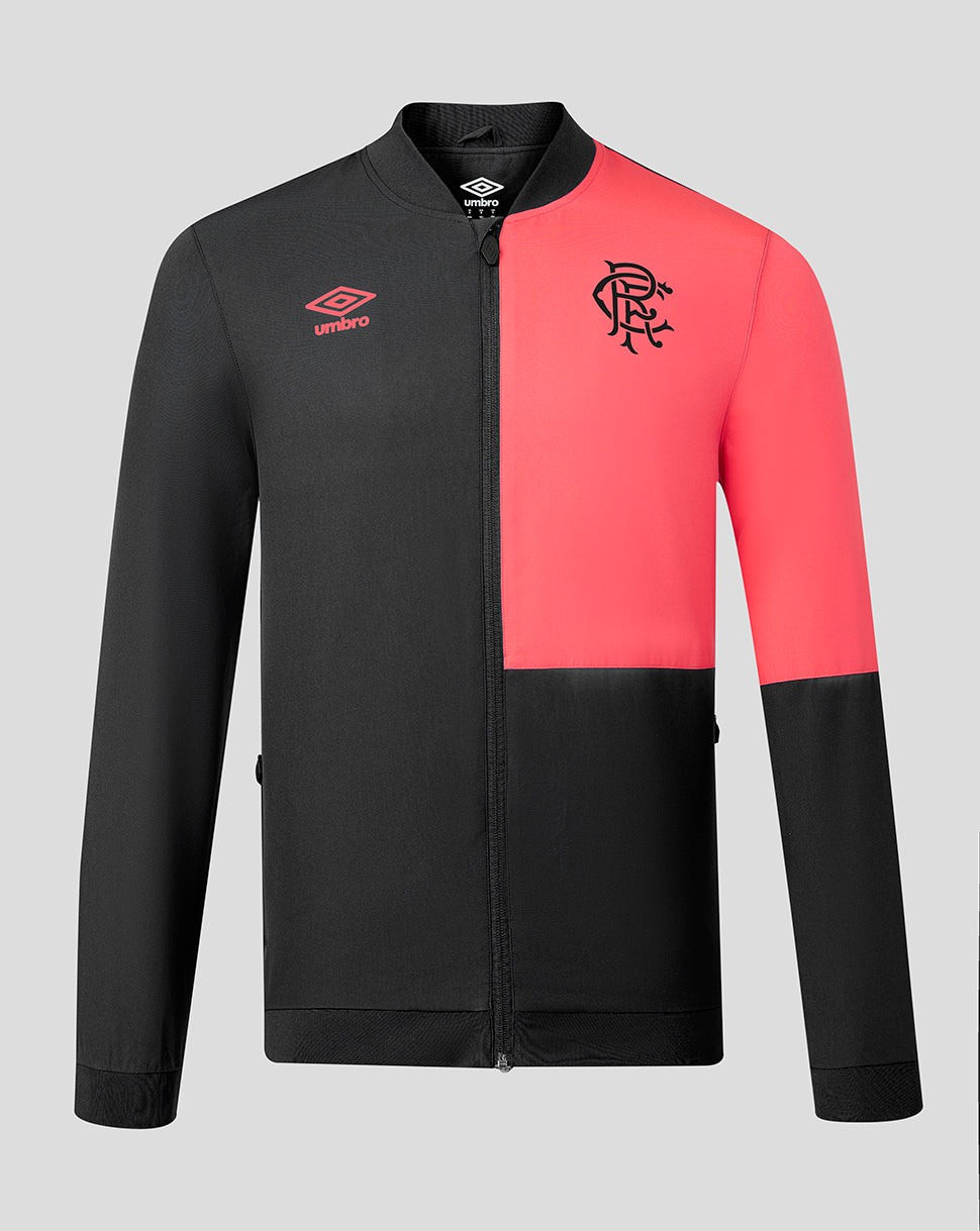 RANGERS FC MENS 2026/27 PRESENTATION WOVEN JACKET - CAVIAR