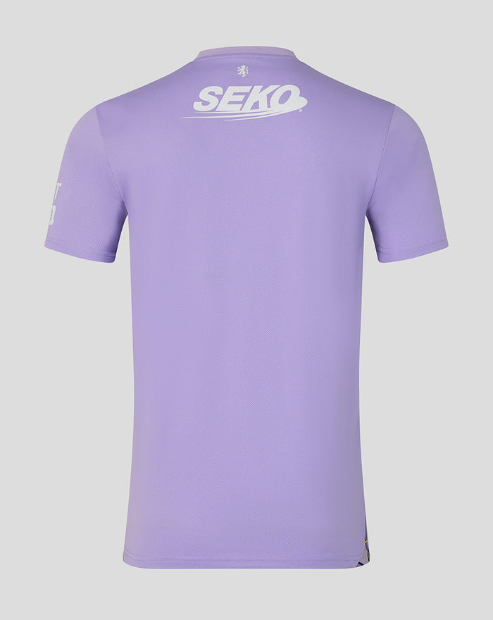Back view of lavender Rangers third goalkeeper shirt with large SEKO logo across the upper back and a small club crest near the collar.