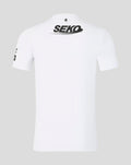 Back view of white goalkeeper shirt featuring a large SEKO logo across the upper back.