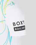 White Rangers goalkeeper shirt with blue and yellow abstract pattern and sponsor on the sleeve