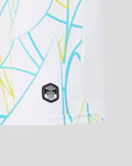 Close-up of the sleeve area on the Rangers goalkeeper shirt with blue yellow lines and official Umbro badge