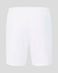 Back view of white Rangers goalkeeper shorts with elastic waistband