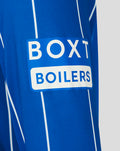 Rangers home long sleeve jersey sleeve close-up with BOX BOILERS sponsor patch.