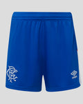 Blue Rangers women's home shorts featuring a woven crest on the left leg and Umbro logo on the right