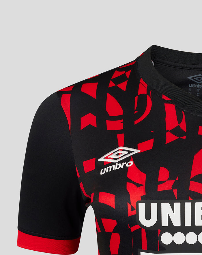 Close-up of the back showing SEKO across the shoulders and red print on the Rangers jersey.