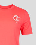 Rangers FC women's 2026/27 presentation T shirt in calypso coral with white crest on chest