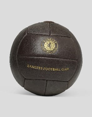 Real leather football with Rangers Football Club crest and gold lettering.