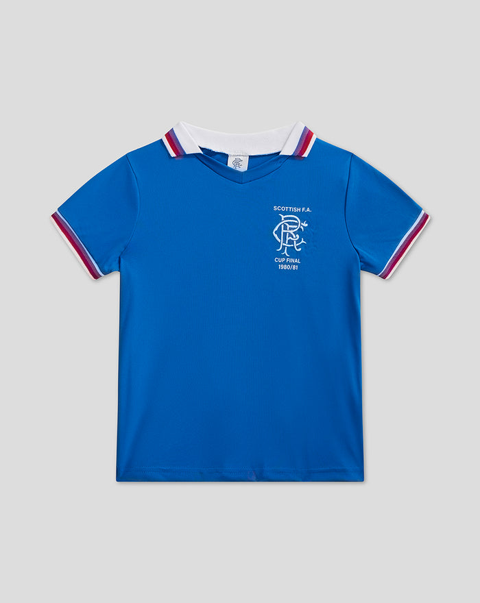 RFC 1980/81 LCF retro shirt blue with white collar and crest on the chest